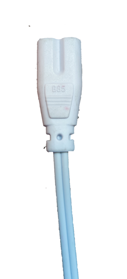 White T-5 AC Connector 2 Pins cable plug for lighting fixtures and electrical circuitry replacement