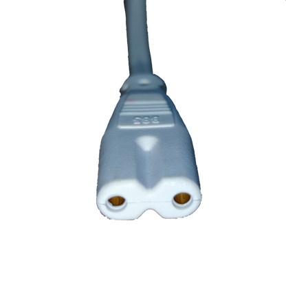 Local white T-5 AC Connector 2 Pins female two pin power cord end for small electronics and appliances