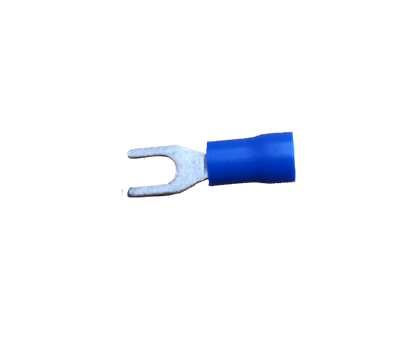 Lugs Y Type Blue Insulation 3.5mm fork terminal with blue vinyl insulated sleeve for wire connections