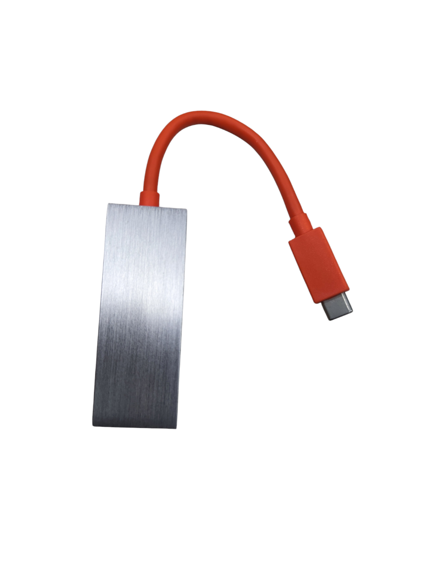 USB-C to HDMI Adapter 720P with silver metal hub and short red cable from China vendor