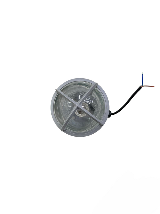 Globe Vapor Lamp Glass Clear E27 60W 220V lighting installation accessory with protective metal cross frame