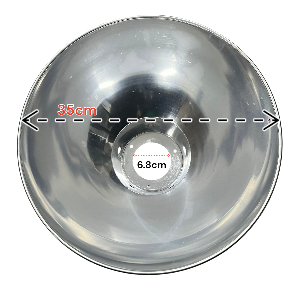 14 inch aluminum reflector lamp cover by Electx Electrical Supply with smooth reflective surface