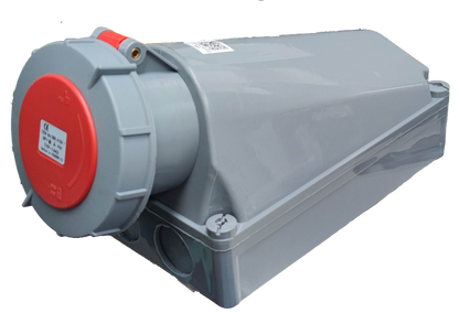 Grippes 3 pin 220V IEC6309-2 outlet gray industrial electrical socket with red cap