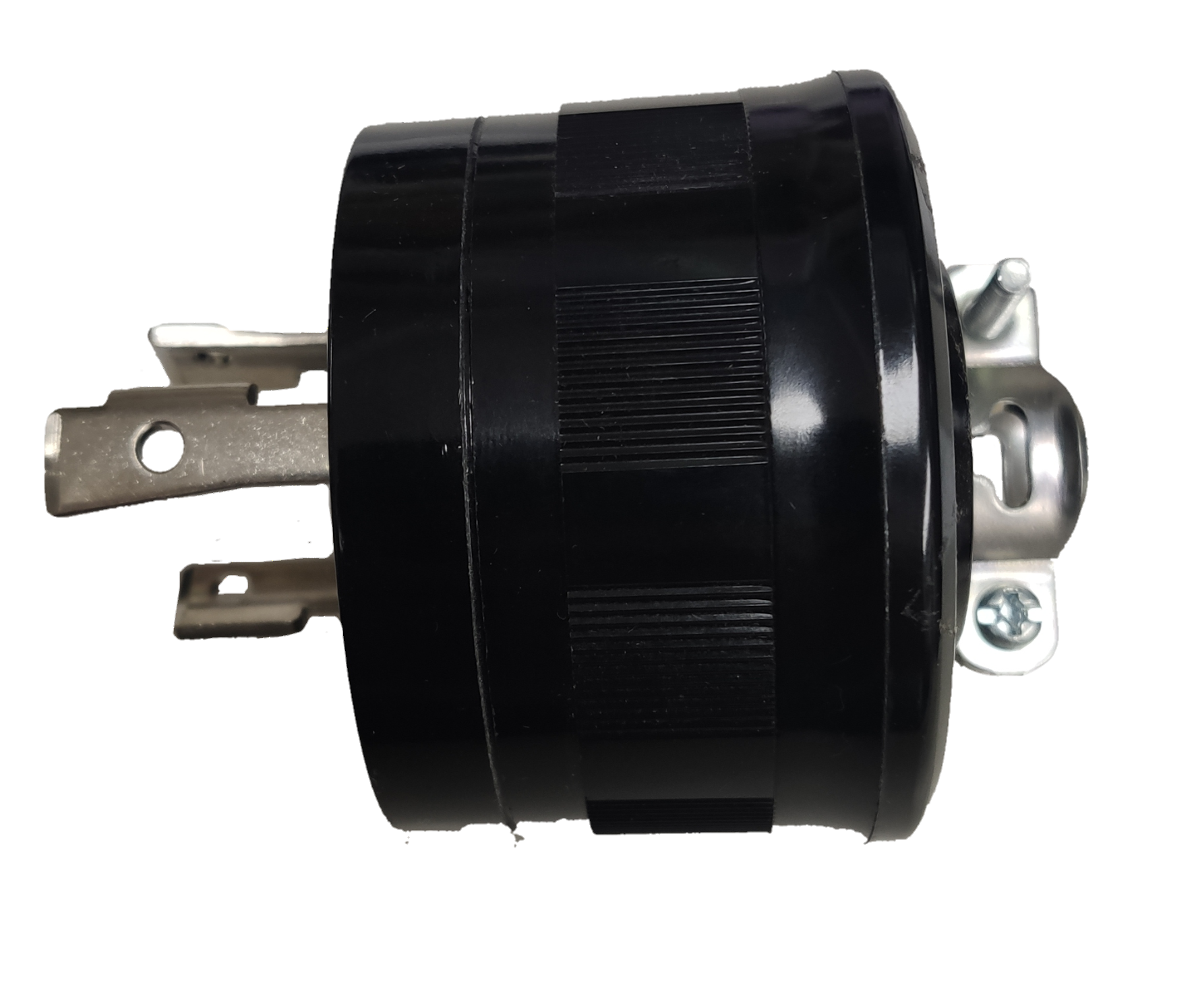 Electx Electrical Supply 30A twist lock plug 250V in black with metal prongs and secure mounting