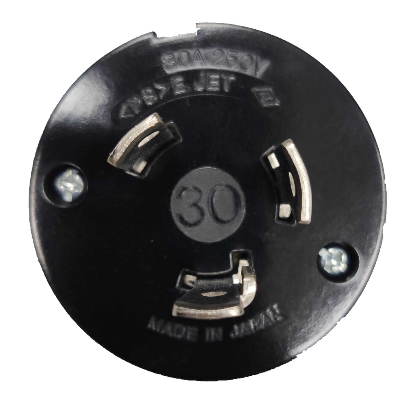 Electx Electrical Supply 30A twist lock plug 250V black round power point with metal prongs