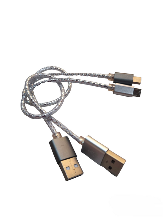 30cm micro USB charging cable with durable braided design and standard USB connectors from China