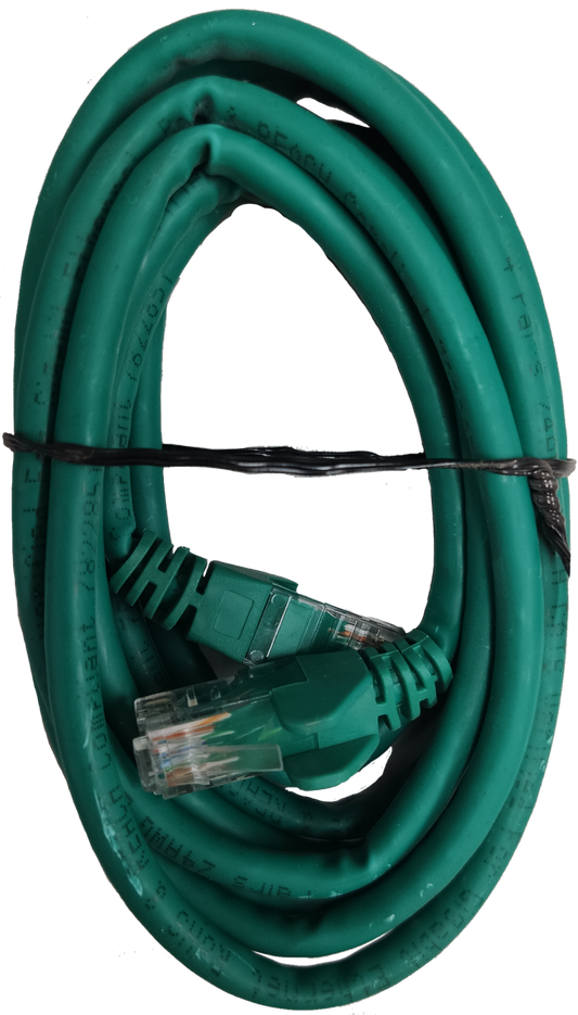 Green Grippes CAT6 UTP Patch Cable 1.5 Meters with RJ45 connectors for high-speed network connections