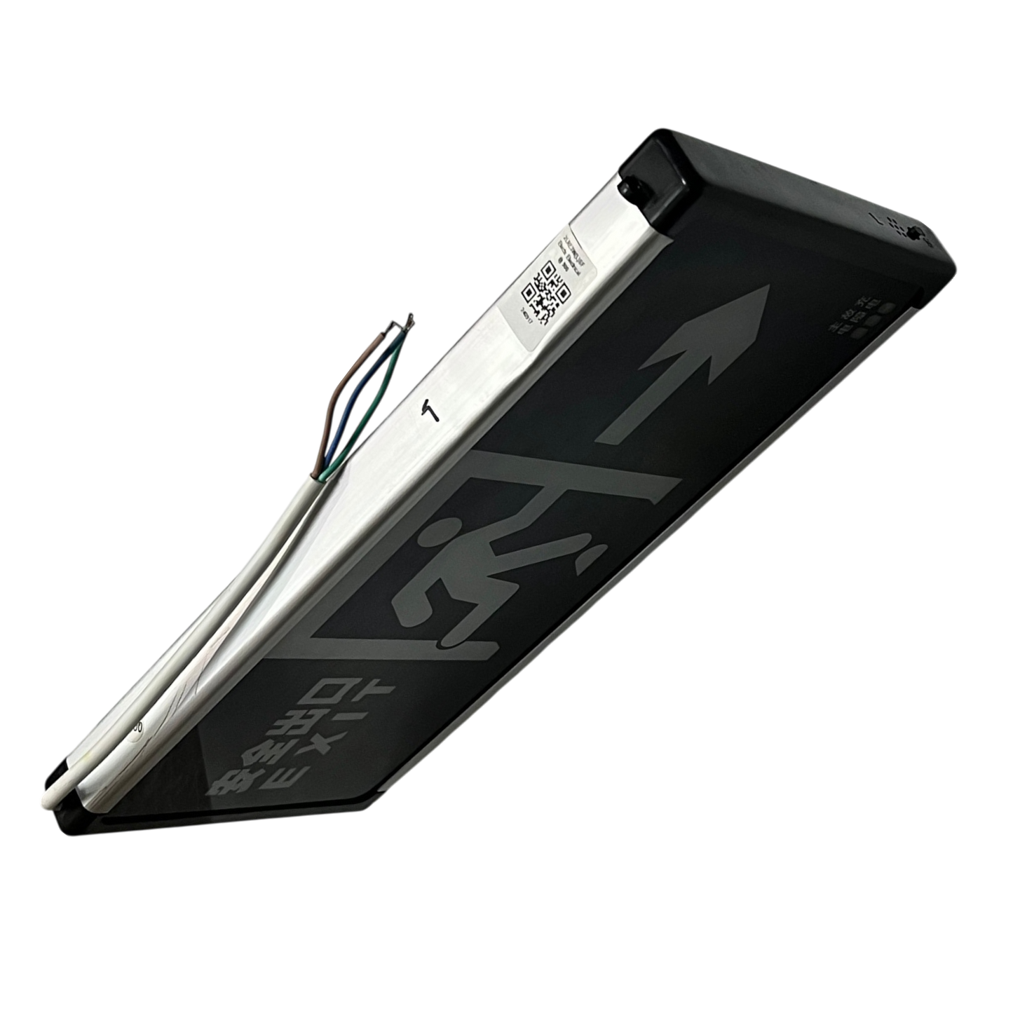 Exit Sign Right Arrow Running Man Green LED safety light with wiring for installation