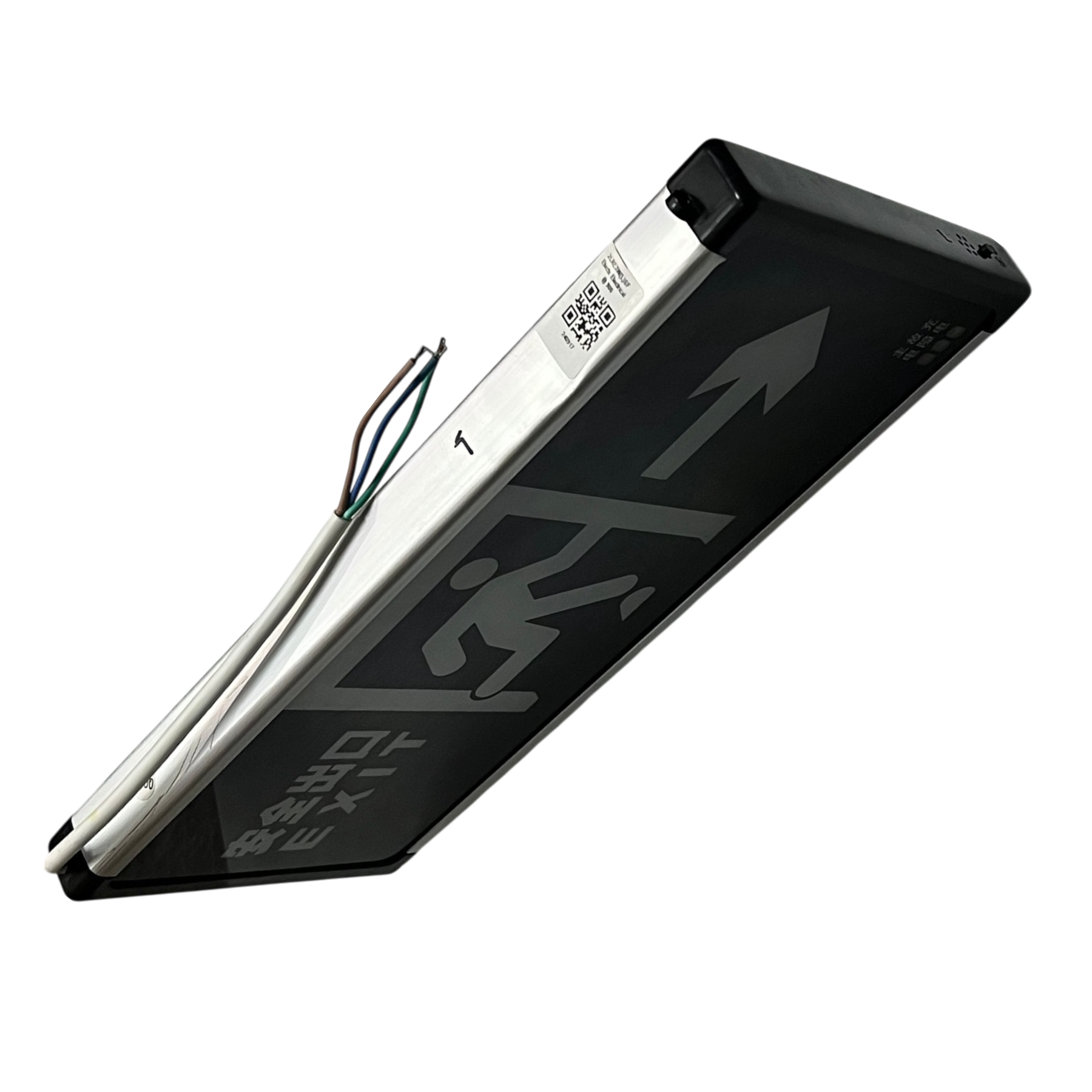 Exit Sign Right Arrow Running Man Green LED safety light with wiring for installation