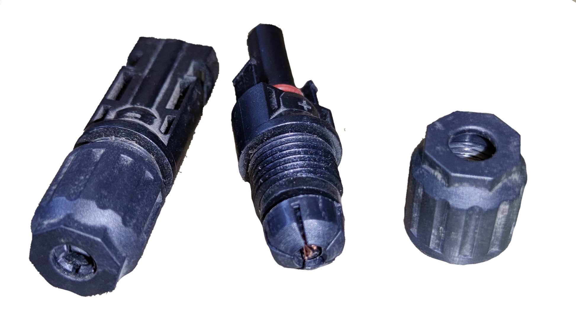 ZwitseRise MC4 Connector 1x1 IP67 electrical parts with durable black plastic housing components