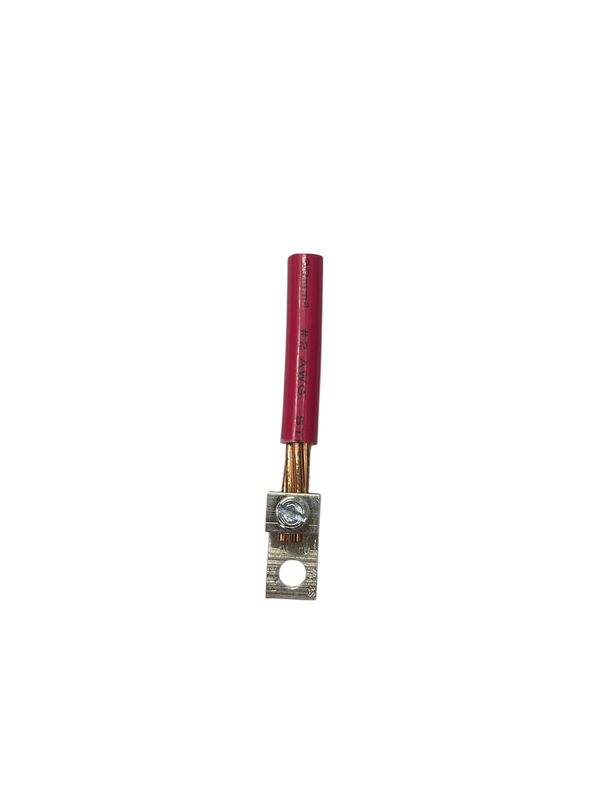 Electx Electrical Supply Mechanical Lugs 1 Hole 14mm AWG 6 red insulated copper conductor with screw lug
