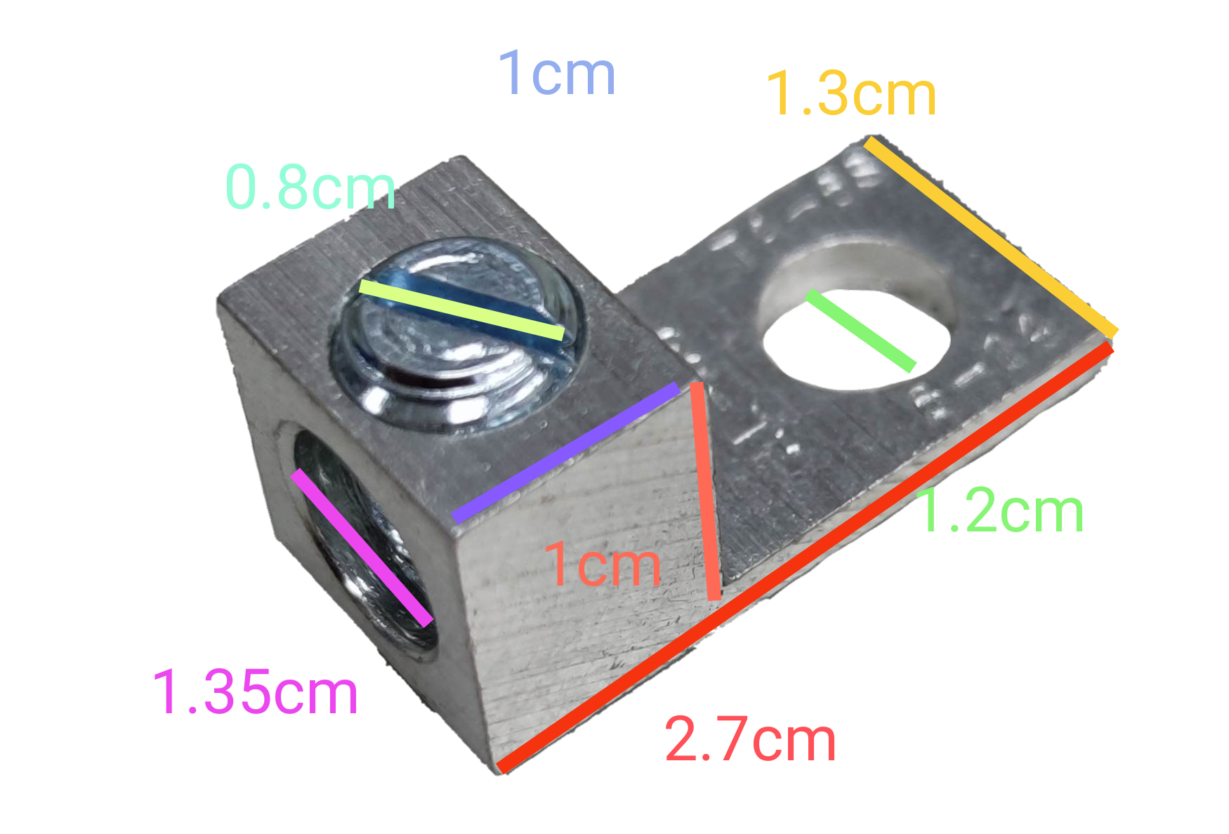 Electx Electrical Supply Mechanical Lugs 1 Hole 14mm AWG 6 copper alloy lug with screw clamp and dimensions
