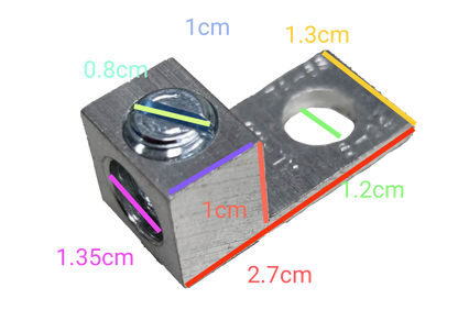 Electx Electrical Supply Mechanical Lugs 1 Hole 14mm AWG 6 copper alloy lug with screw clamp and dimensions