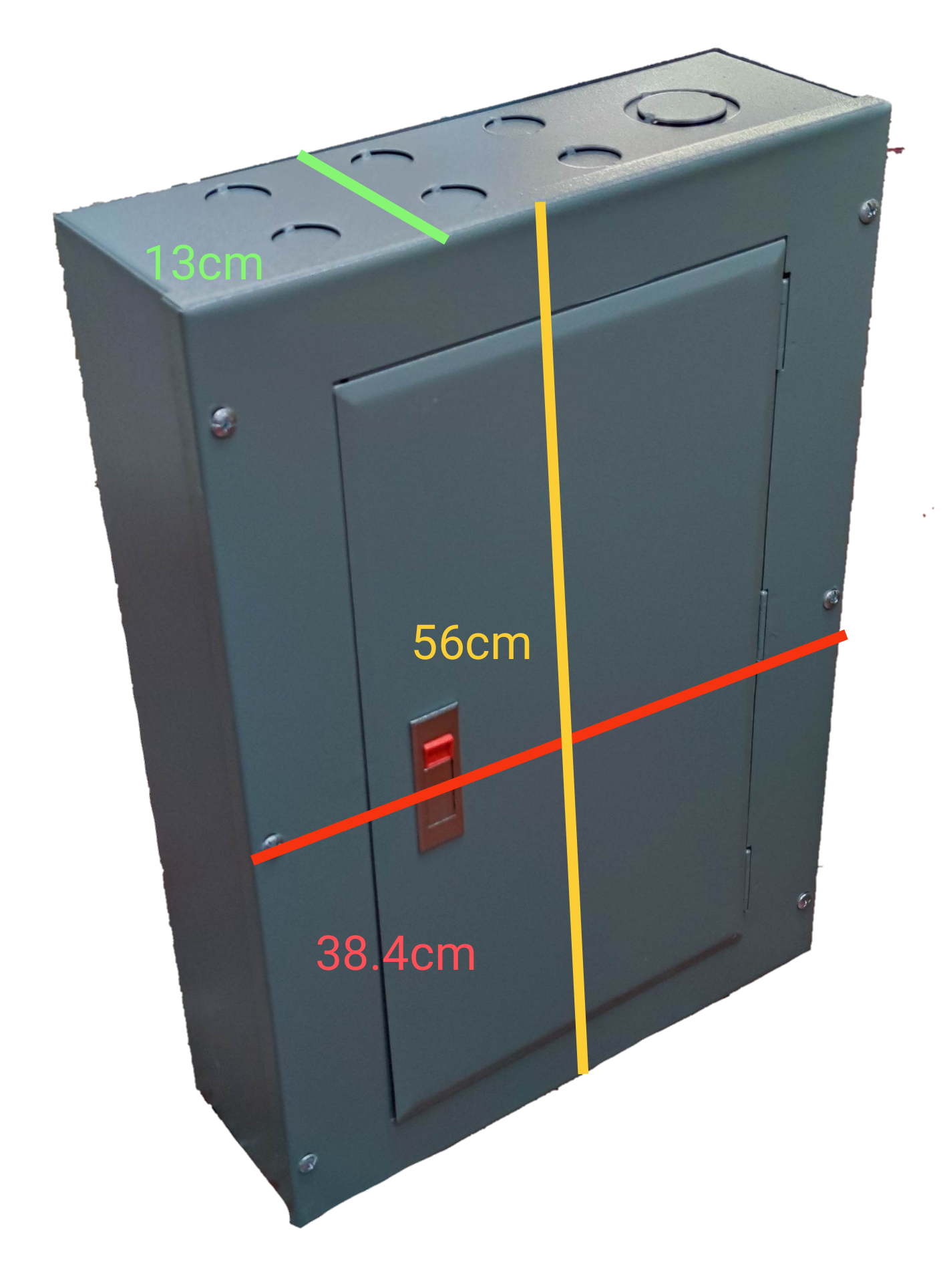 Electx Electrical Supply Panel Board TQD Main 2 Pole 8 Branches metal enclosure with switch