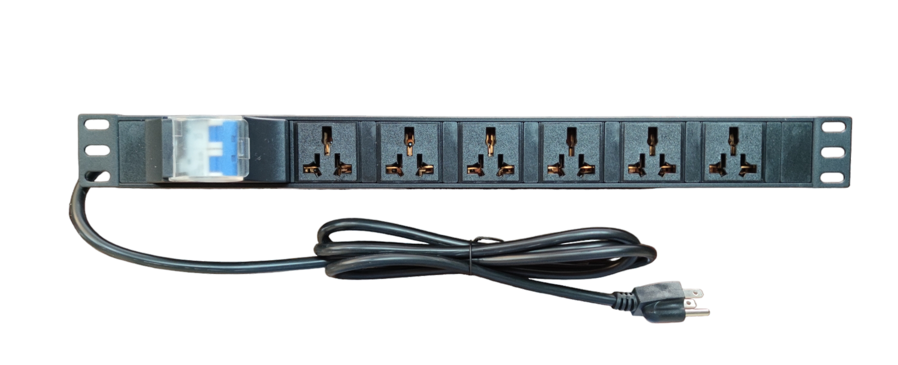 Grippes PDU for data cabinet 32A power supply unit with multiple universal outlets and a power cord