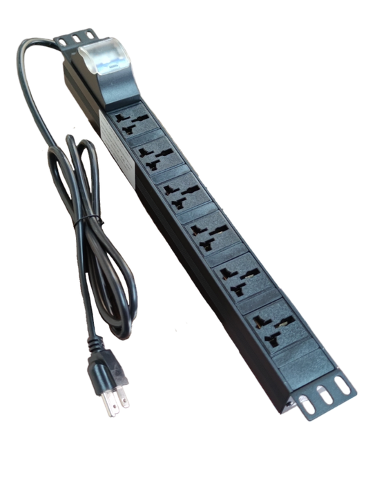 Grippes PDU for data cabinet 32A with multiple universal outlets and power cord for server racks