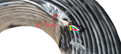 Coiled Shielded Copper Stranded Wire with multicolored insulated strands by Electx Electrical Supply