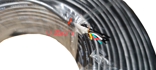 Coiled Shielded Copper Stranded Wire with multicolored insulated strands by Electx Electrical Supply