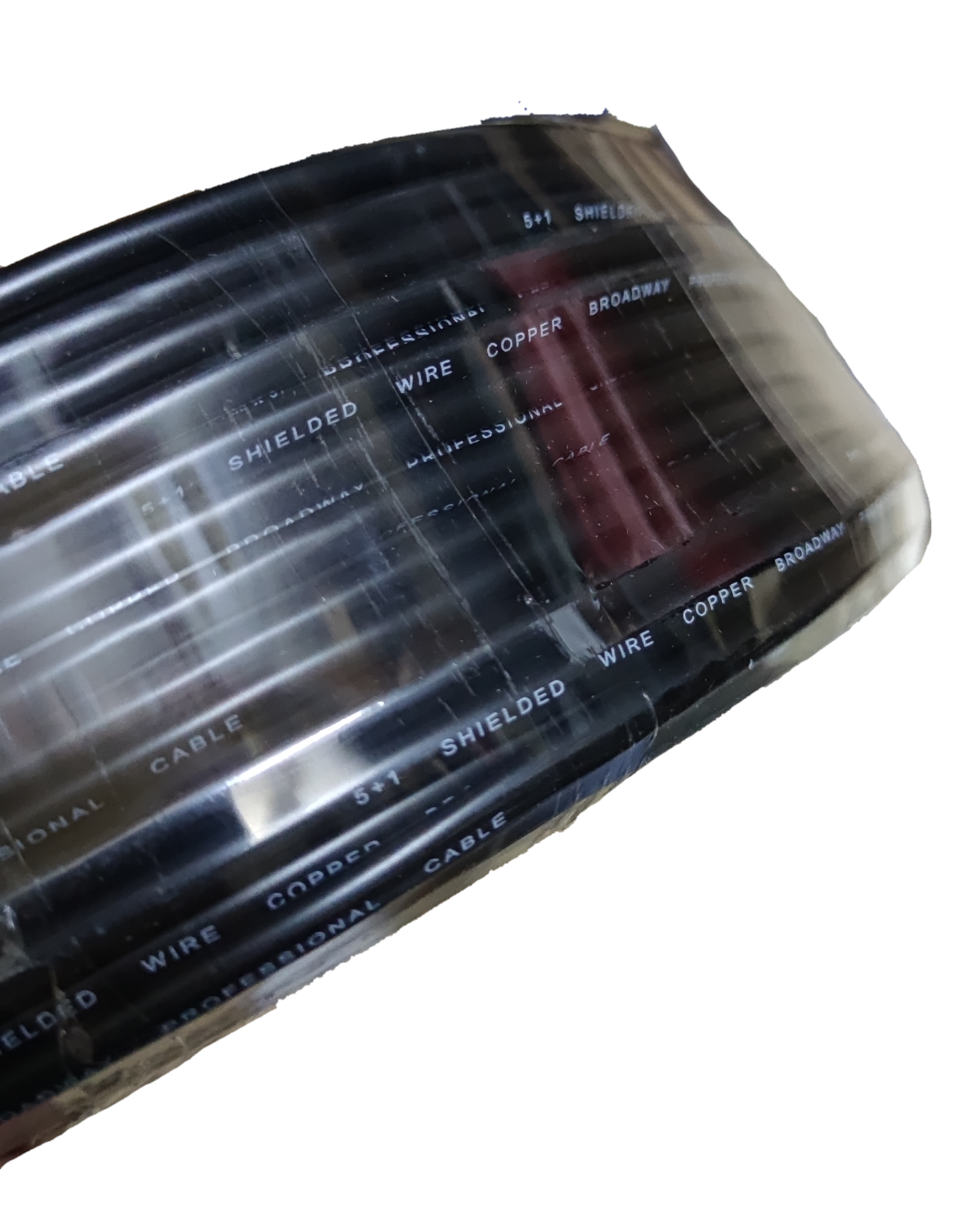 Electx Electrical Supply shielded copper stranded wire roll with protective black insulation