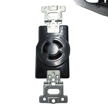 Panasonic 15A P Twist Lock Outlet with Plate 2P+E (3P) 125V (ML-1) WF2315 and WNF6253W-8 , Twistlock Outlet with Plate 15A 2P+E