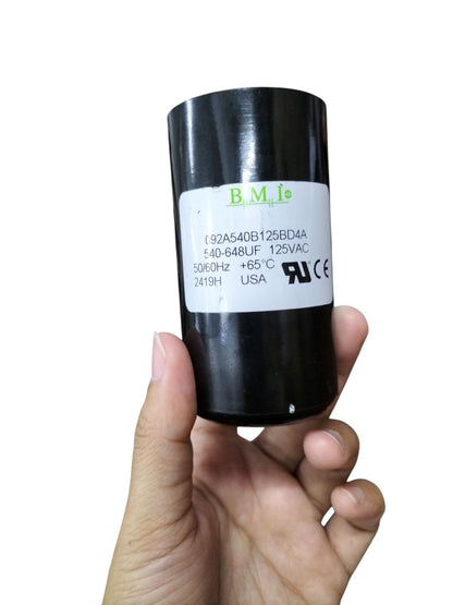 BMI Motor Capacitor 540-648UF 125V AC, Starting Capacitor 540-648uF 125V