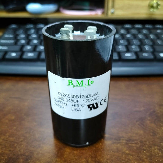 BMI Motor Capacitor 540-648UF 125V AC, Starting Capacitor 540-648uF 125V