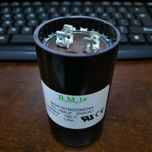 BMI Motor Starting Capacitor 161-193UF 250V AC, Capacitor 161-193MFD