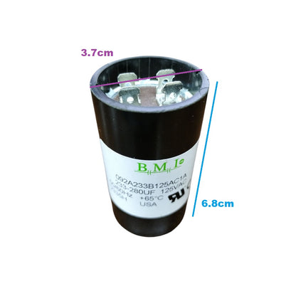 BMI Motor Starting Capacitor 233-280uF 125V AC, Capacitor 233-280MFD 125V