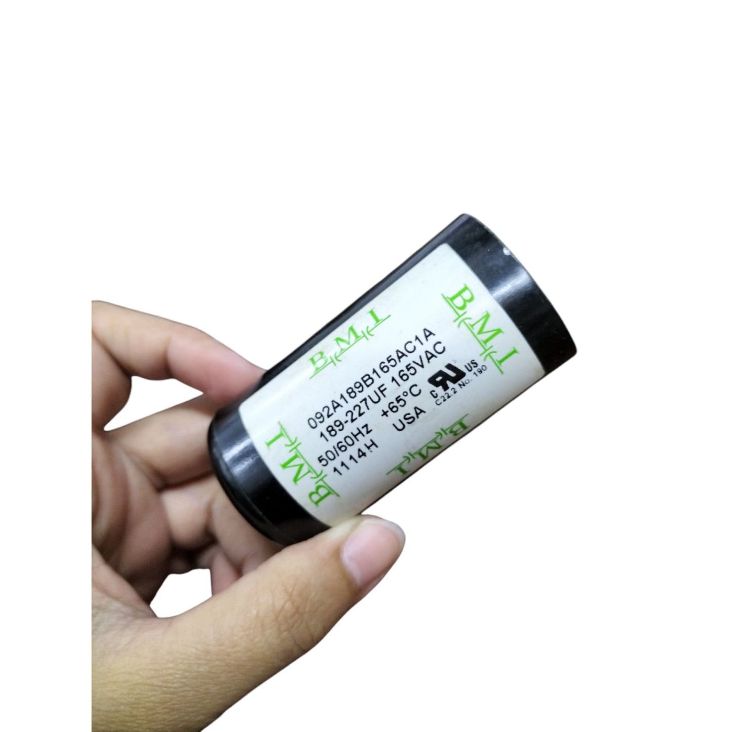 BMI Motor Starting Capacitor 189-227uF, Capacitor 189-227MFD 165V AC