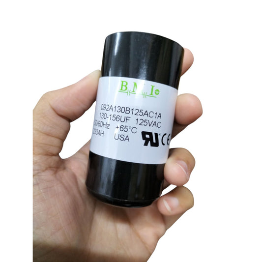 BMI Motor Starting Capacitor 130-156uF 125V AC, Capacitor 10-156MFD