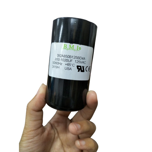 BMI Motor Starting Capacitor 850-1020UF 125V AC, Capacitor 850-1020MFD