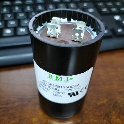 BMI Motor Starting Capacitor 850-1020UF 125V AC, Capacitor 850-1020MFD
