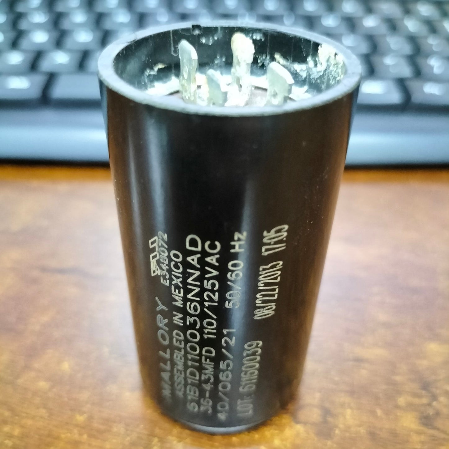 Mallory Motor Starting Capacitor 36-43MFD 110/125 VAC