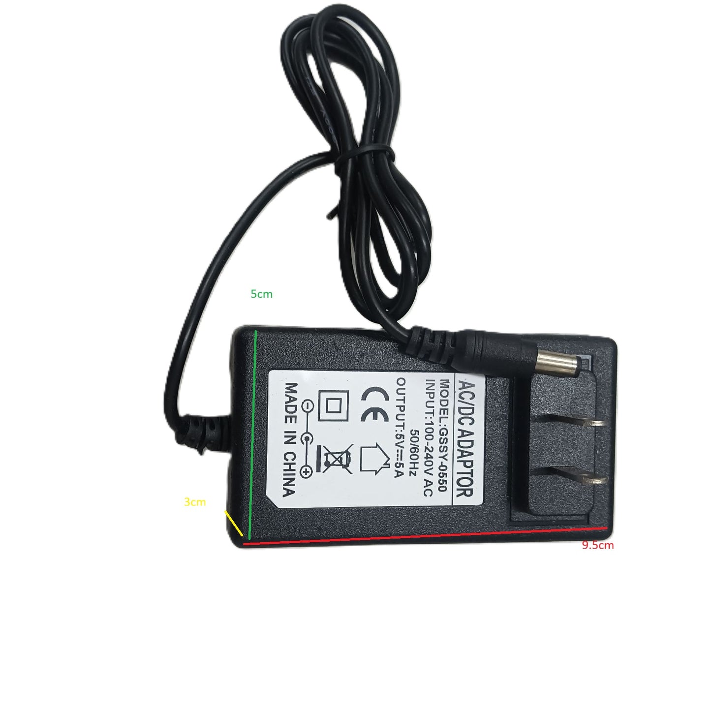 Grippes AC/DC Adaptor 5V 5A , Power Adaptor 5V DC 5A ( 5.5)