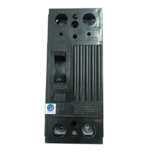 GE 150A Circuit Breaker 2 Pole Single Phase Commercial Type MCCB , 150A 2P TQD TQD22150