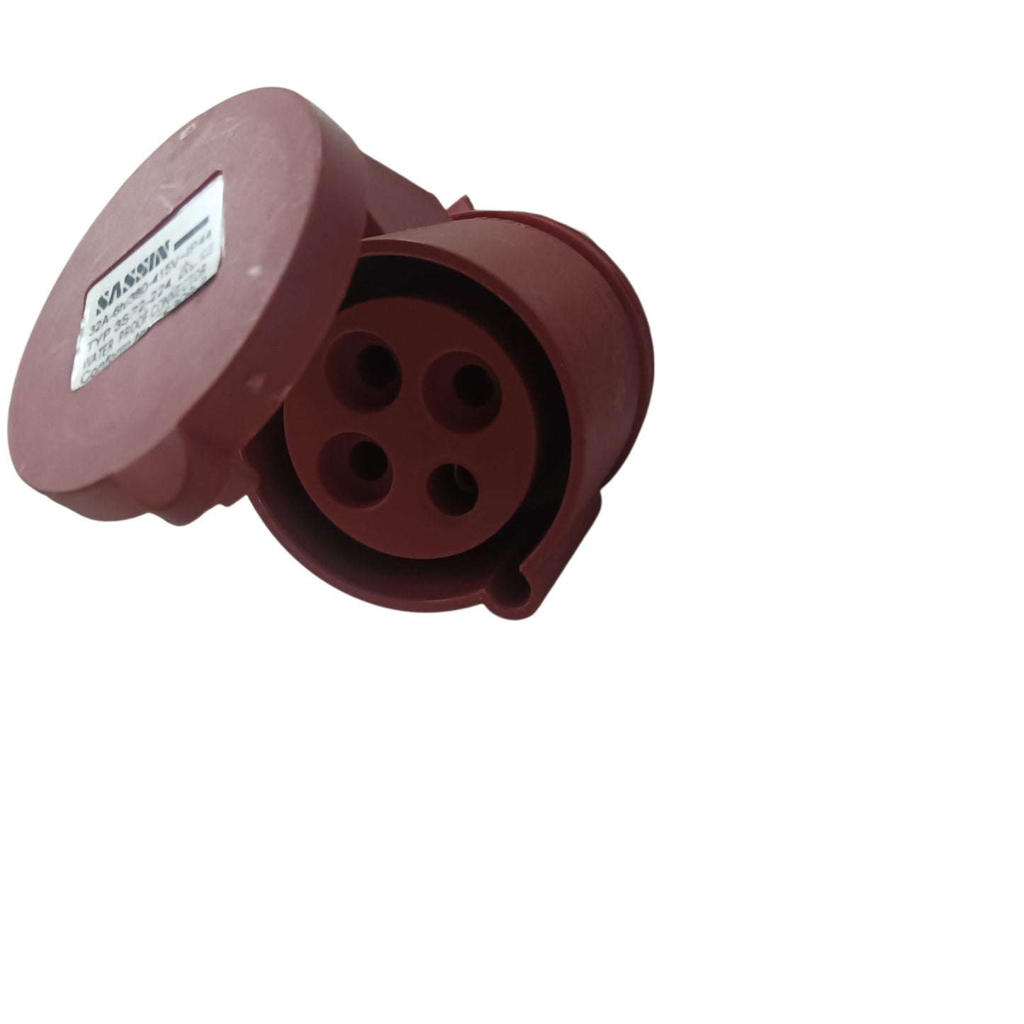 Sassin 32A 3P+E 4 Pin 380-415V IP44 Industrial Outlet 6h 4Pins Cord Connector Type 124 IEC309-2