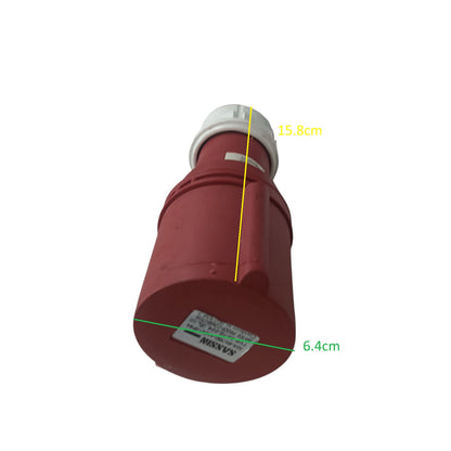 Sassin 32A 3P+E 4 Pin 380-415V IP44 Industrial Outlet 6h 4Pins Cord Connector Type 124 IEC309-2