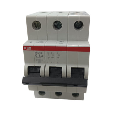 ABB Miniature Circuit Breaker 63A 3 Pole MCB 6 Kaic 400V SH203-C63