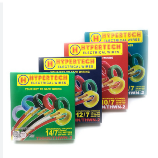 Hypertech 3.5mm THHN AWG 12/7, THWN AWG 12 Stranded Black, 150 meters