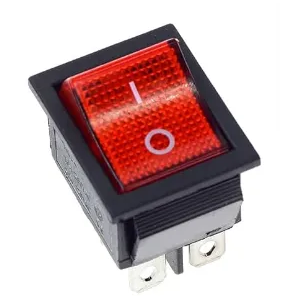 China Rocker Switch Red 4 Pins 220V ( RSR4P )