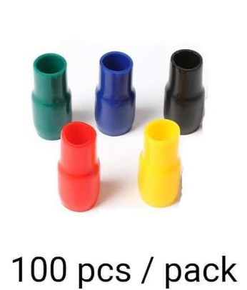 Vinyl Wire End Cap, Cable Marker (Max. Service Temp: of 80 Degree Celcius), 60mm (Blue)