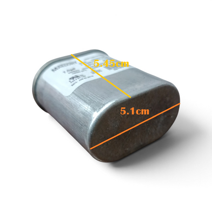 Oil-Filled Metallized Polypropylene Film Running Capacitor 7uf 370V AC 50/60Hz Aluminum Can, With Resin-Sealed Terminals