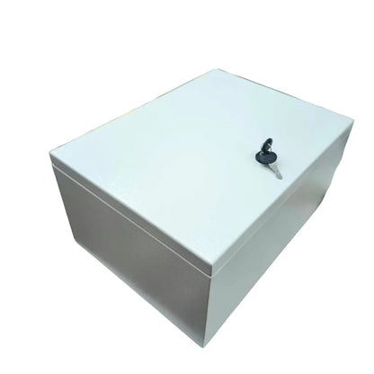 T&J Control Box 400 x 300 x 200 mm Powder Coated Beige, Electrical Enclosure, Metal Enclosure, Steel Wall Box IP65 Metal Box