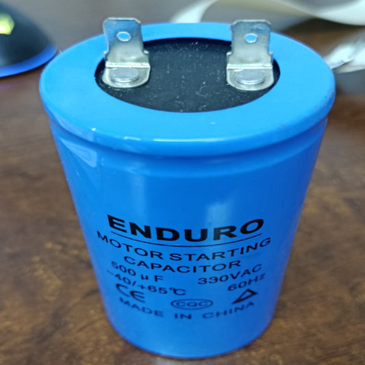Enduro Motor Starting Capacitor 500uF 330V AC, 500MFD