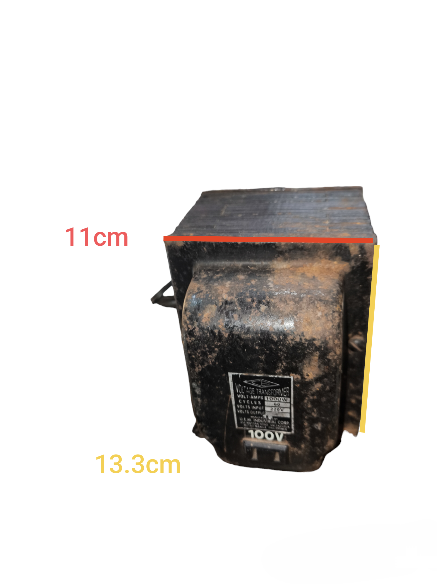CE brand Transformer 220V AC to 100V AC for door chimes and bells with rusted metal casing