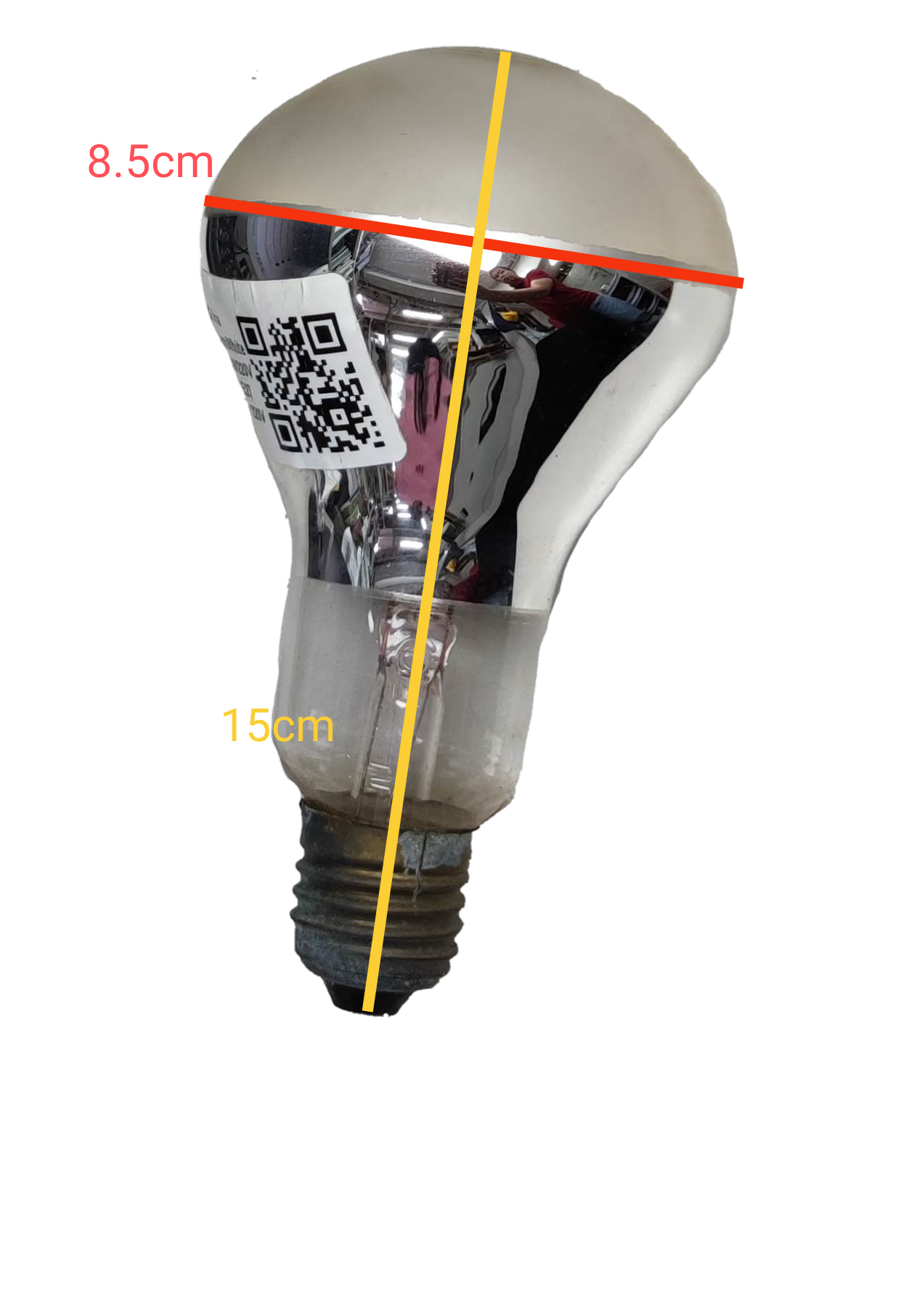 VIR 200W E27 220V AC Reflector Bulb with a glossy finish and standard base for bright lighting