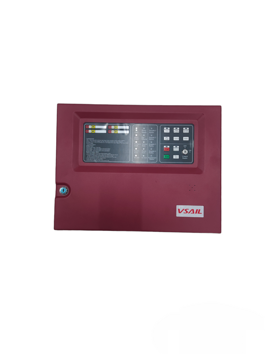 VSAIL Control Panel Conventional Type 8 Zones fire alarm system with display and control buttons