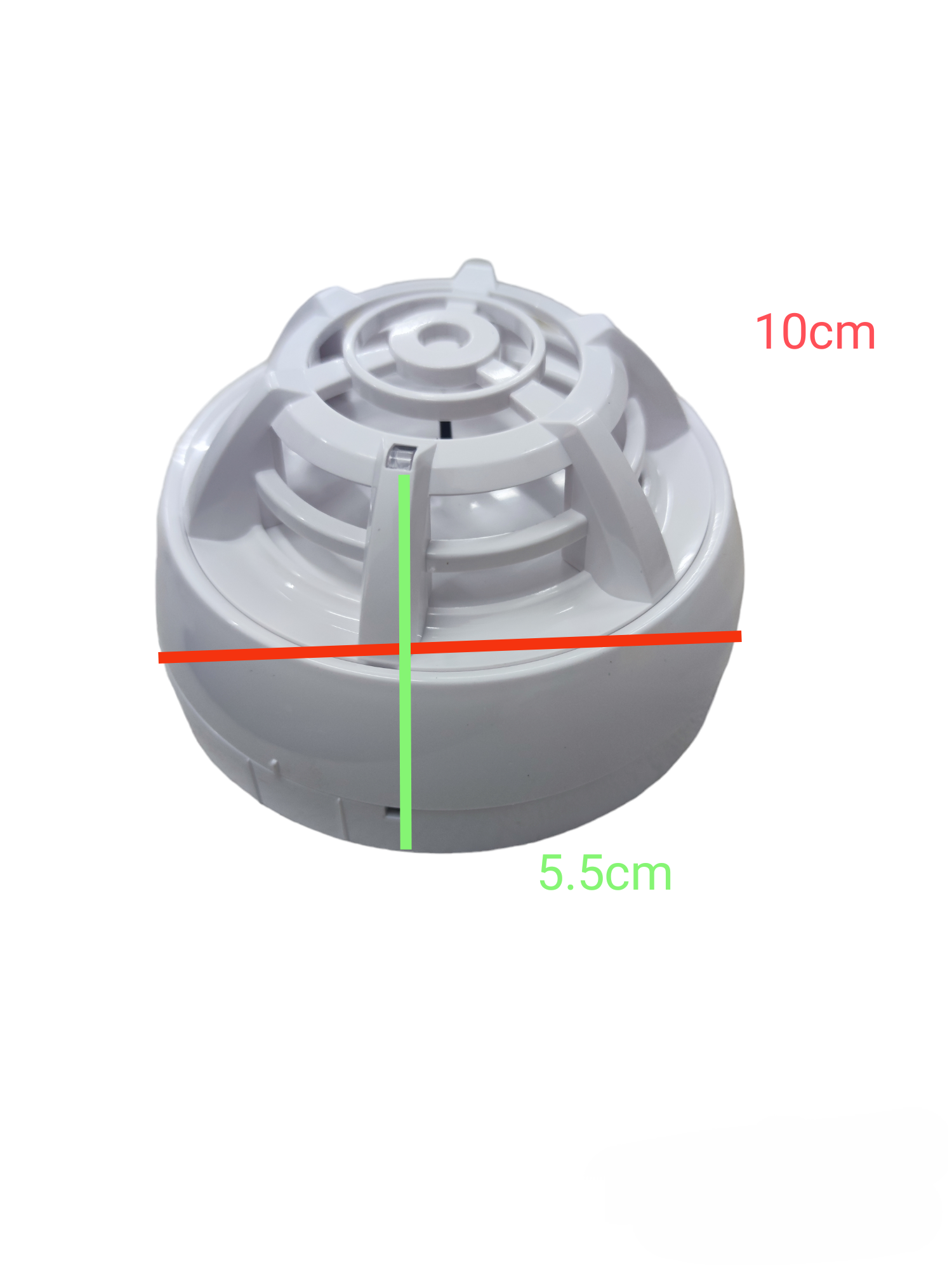 VSAIL Heat Detector 24V DC white fire alarm sensor with round design and detailed vents