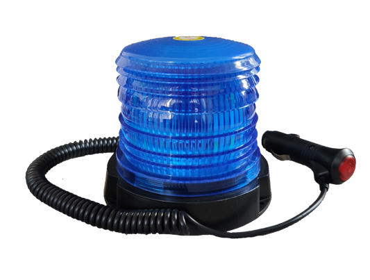 Sub Zero Blue Warning Light 10-30V DC with Coiled Power Cord for Emergency Signaling