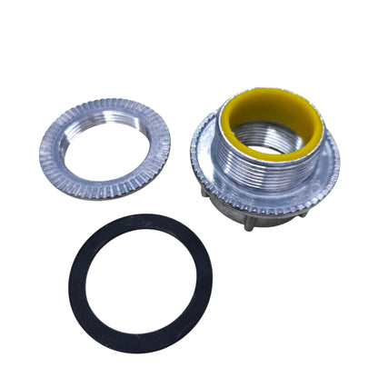 Water Tight Hub 46mm connector set with metal body and rubber gasket for secure plumbing fittings